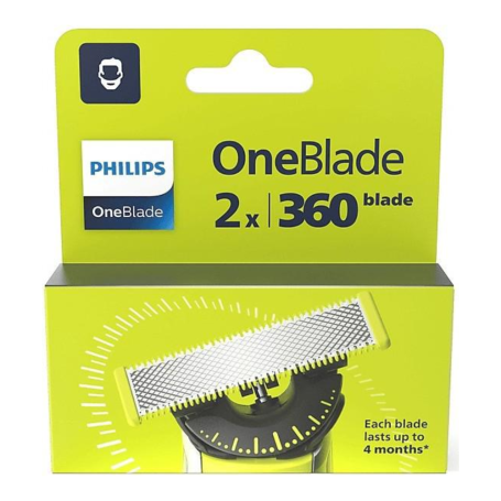 Philips OneBlade 360 Replacement Blades (Pack of 2, QP420/50) - New