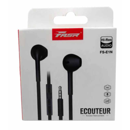 Fasr FS-E1N Jack Earphones - Black