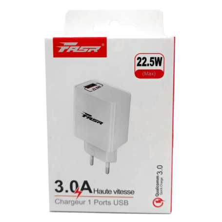 Chargeur USB 22.5W 3.0A Fasr