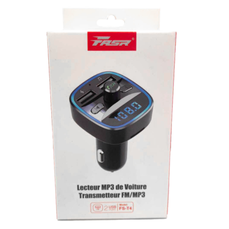 Transmetteur FM/MP3 Bluetooth Fasr T4 pour voiture avec 2 ports USB