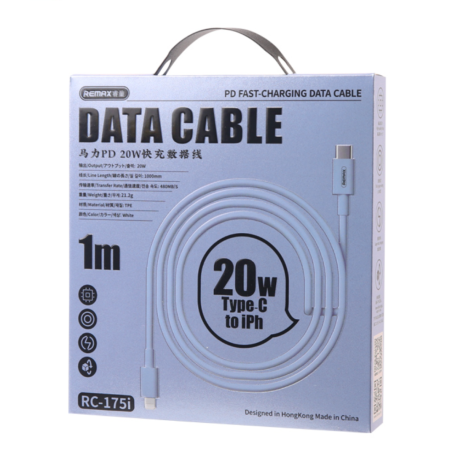 USB-C / Lightning Cable 20W Remax RC-175i - 1M - Blue