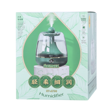Mini Humidificateur 4000 mAh Remax RT-A700 - Réservoir d'eau de 1.6L - Commande Tactile - Blanc