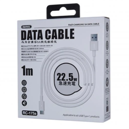 Remax Marlik Series RC-175a 22.5W USB / USB-C Cable - 1M - White