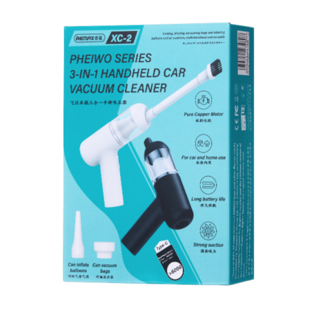 REMAX XC-2 Pheiwo Series 1500mAh Portable Car and Home Vacuum Cleaner - White