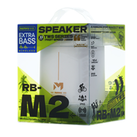REMAX RB-M2 1200mAh Portable Wireless Speaker - 10M Transmission Distance - IPX5 - White