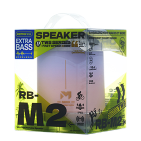 REMAX RB-M2 1200mAh Portable Wireless Speaker - 10M Transmission Distance - IPX5 - Gradient Purple Pink