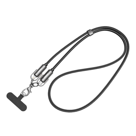 REMAX C19 30W Braided USB-C to Lightning Cable 1.2M - Durable Black Adjustable Collar for Fast Charging