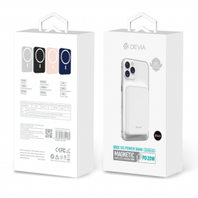 Magnetic Power Bank - DEVIA Smart V8 PD 20W 5000mAh Black | Fast Charging & Compact Design