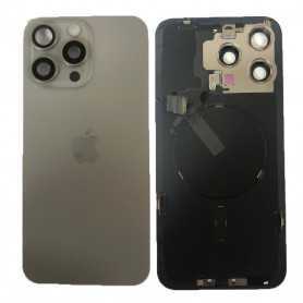 Rear Glass Cover iPhone 15 Pro Max Titanium Natural Original Grade B Replacement