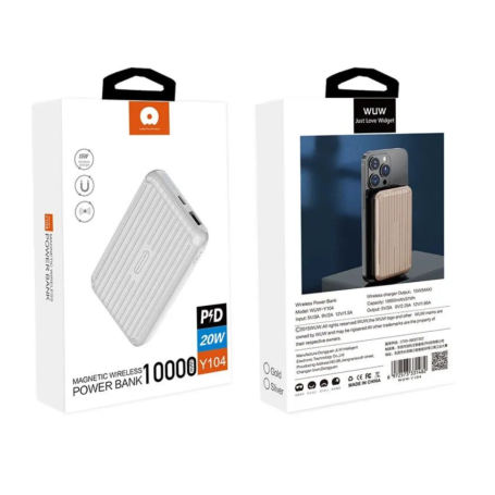 Power Bank WUW-Y104 Wireless 15W  USB 22.5W  Type-C 20W 10000mAh