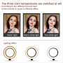 Support Anneau Lumineux Ring Light Selfie LED - Noir