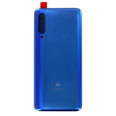 Coque, Dos - Vitre arrière Xiaomi Mi 9 Blue - Sans logo + Adhesif, prix de gros.