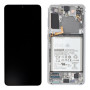 Ecran Samsung Galaxy S21 5G (G991) Gris + Châssis + Batterie (Service Pack) - GH82-24716A-24718A (BTRY)