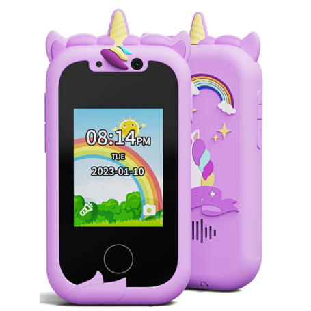 KP08 Unicorn Smartphone Toy - IPS Screen - Dual Camera for Kids - Purple