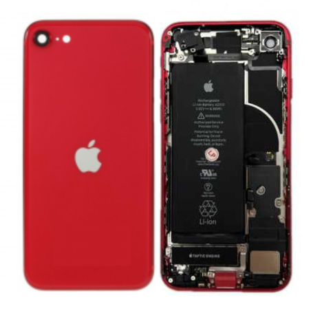 Complete Chassis iPhone SE 2020 Red - Charging Connector + Battery (Original Dismantled) Grade A