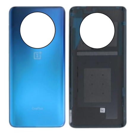 Vitre arrière OnePlus 7T sans Contour Lentille Bleu (Original Démonté) - Grade AB