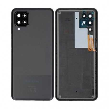 Rear window Samsung Galaxy A12 (A125F) Black (Original Disassembled) - Grade B