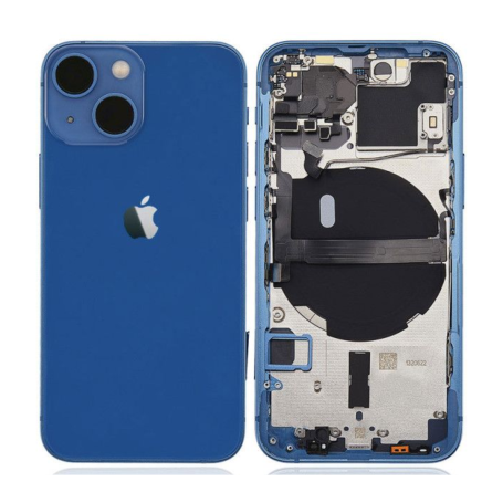 Back Cover Housing iPhone 13 Blue - Charging Connector without Battery (Original Dismantled) Grade AB