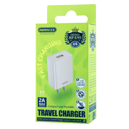 REMAX Kiddy Series 2.4A Travel Charger RP-U95 - EU - White