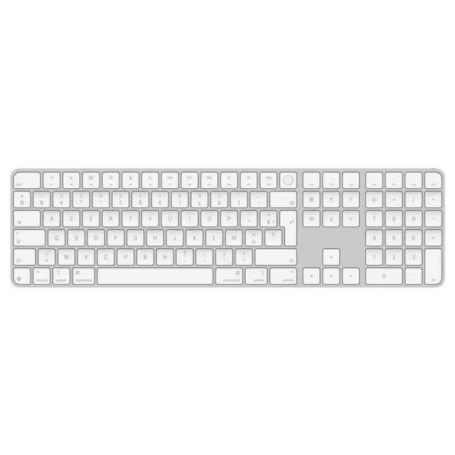 Magic Keyboard Bluetooth Keyboard with Touch ID and Numeric Keypad - French QWERTY MXK73F/A - Silver (Apple )