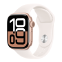 Apple Watch Series 10 GPS 42mm Rose Gold Aluminum Case with Light Blush Sport Band - S/M MWWH3QF/A - New