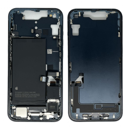Frame iPhone 14 Black - Charging Connector Battery without Back Glass (Original Disassembled) - Grade AB