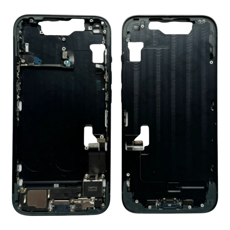 iPhone 14 Chassis Black - Battery-Free Charging Connector without Rear Glass (Original Dismantled) - Grade AB