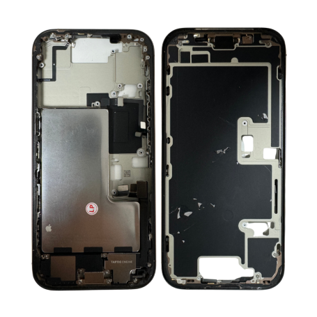 iPhone 16 Pro Max Back Frame without Rear Glass with Battery Titanium White eSIM US (Original Disassembled) Grade A
