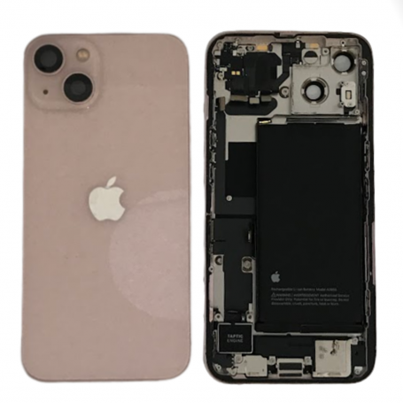 Back Cover Housing iPhone 13 Mini Pink - Charging Connector + Battery (Original Disassembled) Grade AB