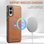 Coque De Protection En Cuir Avec Magsafe Pour Samsung