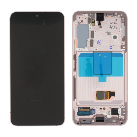 Ecran Samsung Galaxy S22 (S901B) Rose + Châssis (Original Reconditionné)