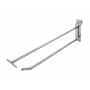 Double rods with label holder – 20 cm – Chrome - 10 PCS