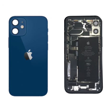 Achetez Châssis Complet iPhone 12 Mini Bleu - Connecteur de Charge Inclus sans Batterie Grade B Origine Démonte