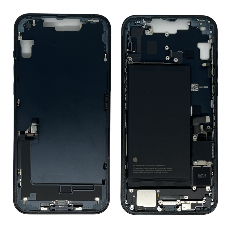 Châssis iPhone 14 Plus Noir sans Vitre Arrière sans Batterie (Origine Démonté) - Grade AB