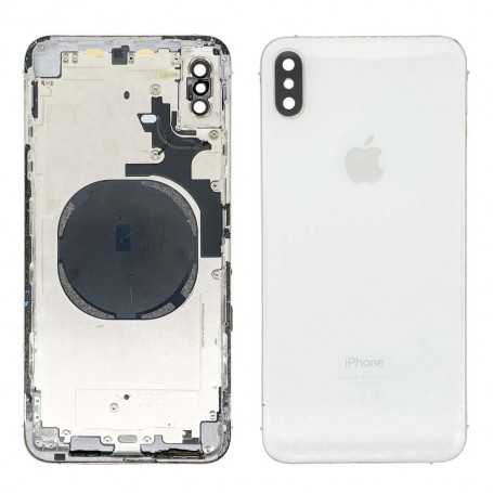 Back Cover Housing Chassis iPhone XS Max White - Charging Connector + Battery (Original Disassembled) Grade AB