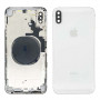 Back Cover Housing Chassis iPhone XS Max White - Charging Connector + Battery (Original Disassembled) Grade AB
