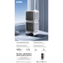 Ventilateur oscillant à double turbocompresseur à affichage numérique REMAX RS-ZF12 - Blanc