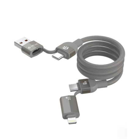 copy of Devia 2-in-1 Type-C to Type-C & Lightning Cable - 60W - 1.2M - White