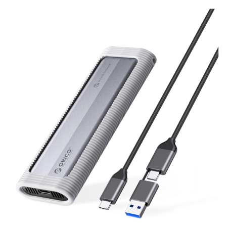 ORICO AXM2S-G2-V1 External Hard Disk Enclosure with Silicone Case for M.2 SSD - Durable Protection & Fast Data Transfer