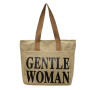 Canvas shoulder bag 33*41*12cm - Khaki Black