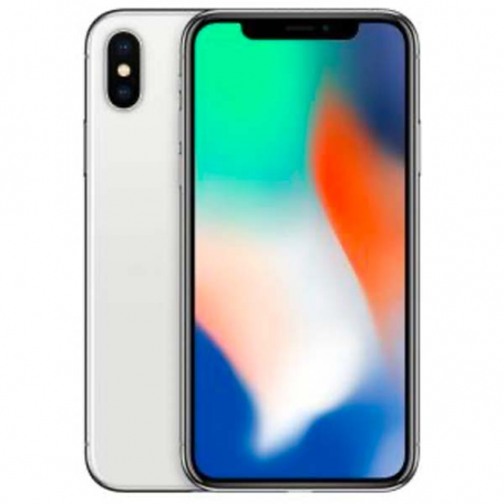 iPhone X 64GB Silver - Grade B (Replaced with new Battery) with box and accessories