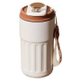 450ML Insulated Stainless Steel Water Bottle - White Coffee