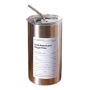 600ML Insulated Stainless Steel Water Bottle with Straw - Stainless Steel Color