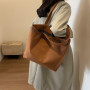 Canvas shoulder bag 33*41*12cm - Brown