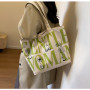Canvas shoulder bag 33*44*13cm - Light green