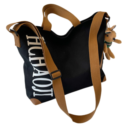Canvas shoulder bag 41*34*11cm - Black