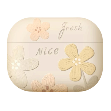 Coque de Protection AirPods en Silicone - Fleur