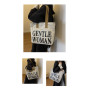 Canvas shoulder bag 33*41*12cm - Grey Black