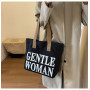 Canvas Shoulder Bag 33*41*12cm - Black White