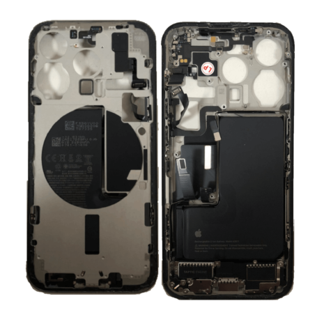 iPhone 16 Plus Chassis without Rear Glass with Battery Titanium Black eSIM US (Original Disassembled) Grade AB